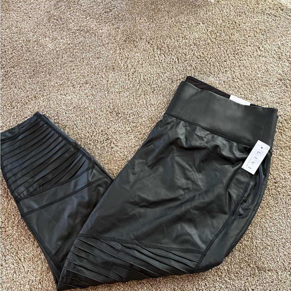 Lane Bryant Black Performance Leggings with Tapered Fit